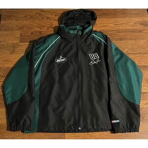 NASCAR Vintage Dale Earnhardt Jr 88 Jacket Winners Circle Black Green Mens